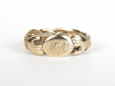 Gimmel-Ring, gold, von vorne