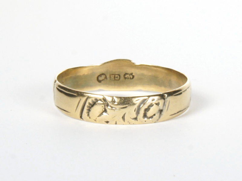 Fede-Ring, gold, von hinten